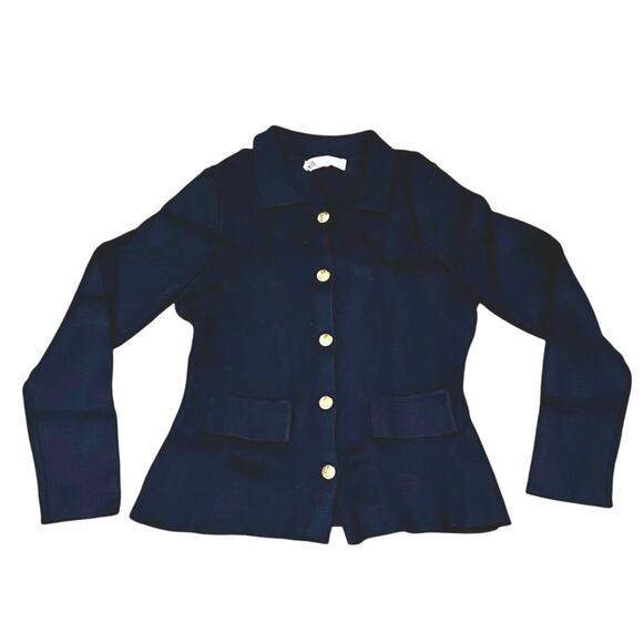 Zara Navy Women’s Blazers With Gold Buttons Size Small - Picture 1 of 4